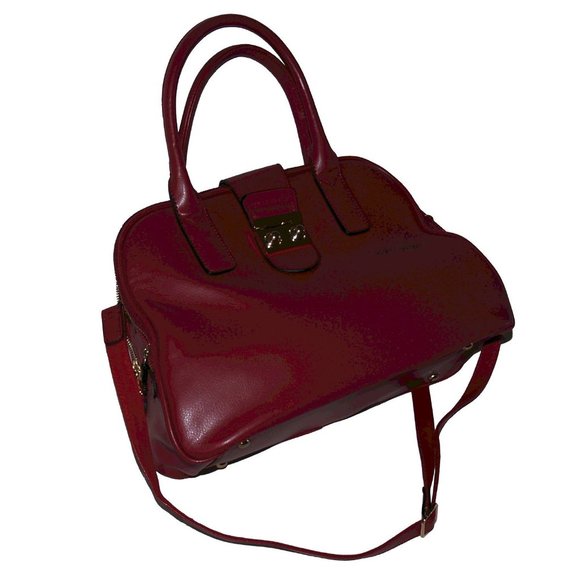 Holiday Group Inc - David Jones Vegan Patent Leather Red Handbag - Picture 5 of 13